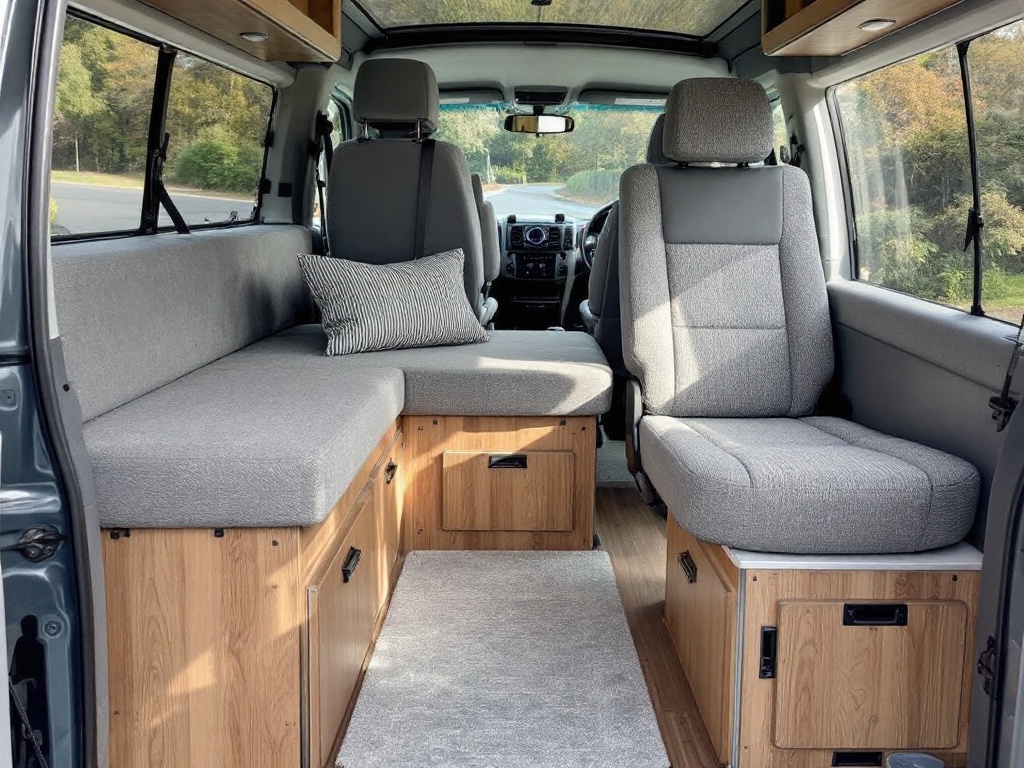 Campervan Interior and seating upholstery