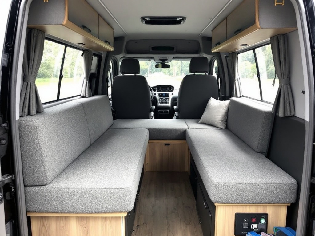 Campervan Interior and seating upholstery